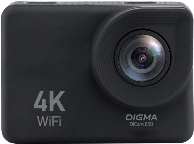 Экшн-камера Digma DiCam 850 4K,  WiFi,  черный [dc850]
